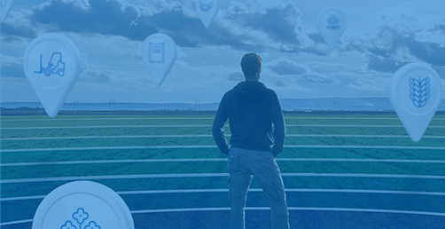 man standing in field